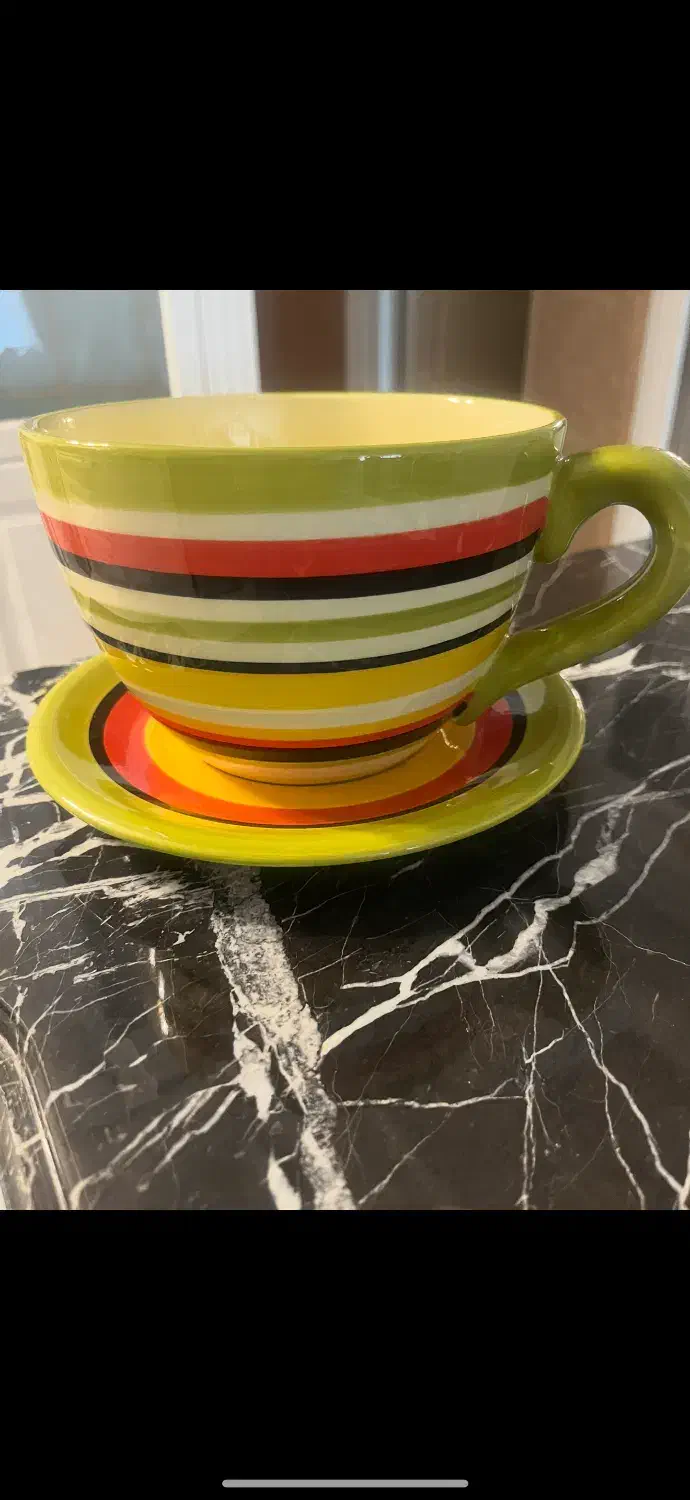 فنجان نعلبکی تزیینی|ظروف سرو و پذیرایی|زنجان, |دیوار