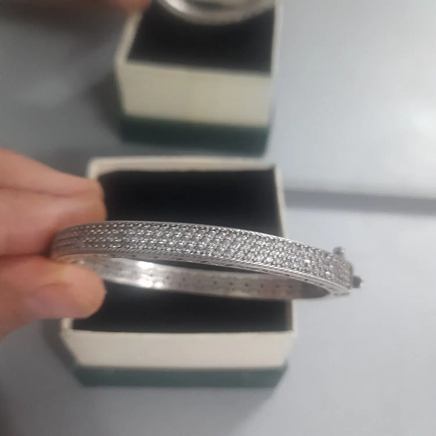 دستبند نقره شیک نگین دار|جواهرات|همدان, |دیوار