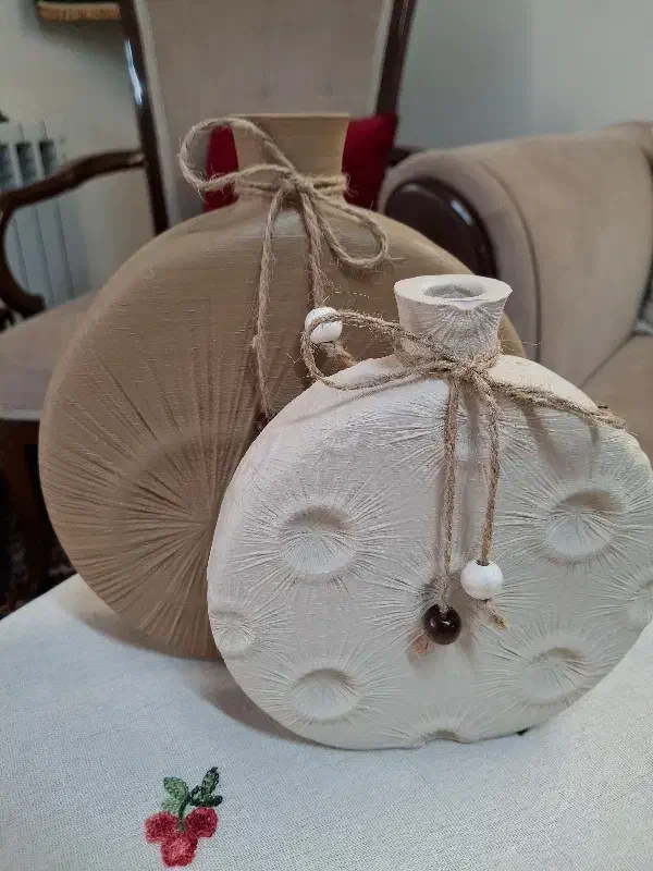 مجسمه گلدان رنگ نسکافه گلدان دکوری|مجسمه، تندیس، ماکت|قم, پردیسان|دیوار