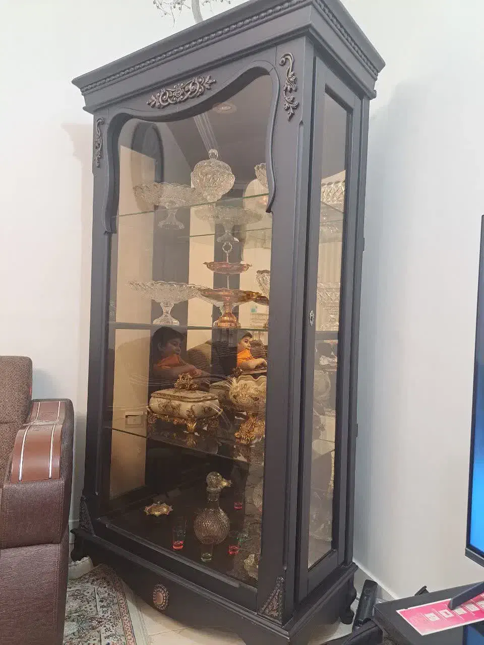 بوفه ظرف شیشه ای|بوفه، ویترین، کنسول|گرگان, |دیوار