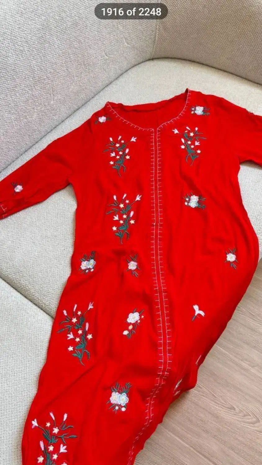 پیراهن وارداتی تمام گلدوزی مناسب شب یلدا و مهمانی|لباس|الیگودرز, |دیوار