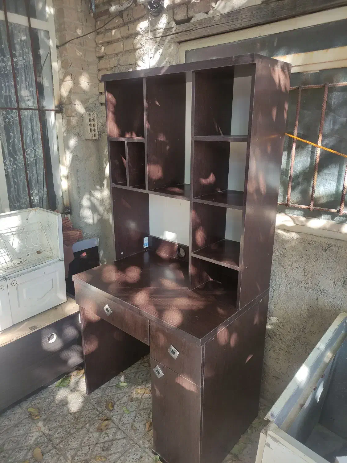 میز ام دی آف ترک با کتابخانه|میز تحریر و کامپیوتر|الیگودرز, |دیوار