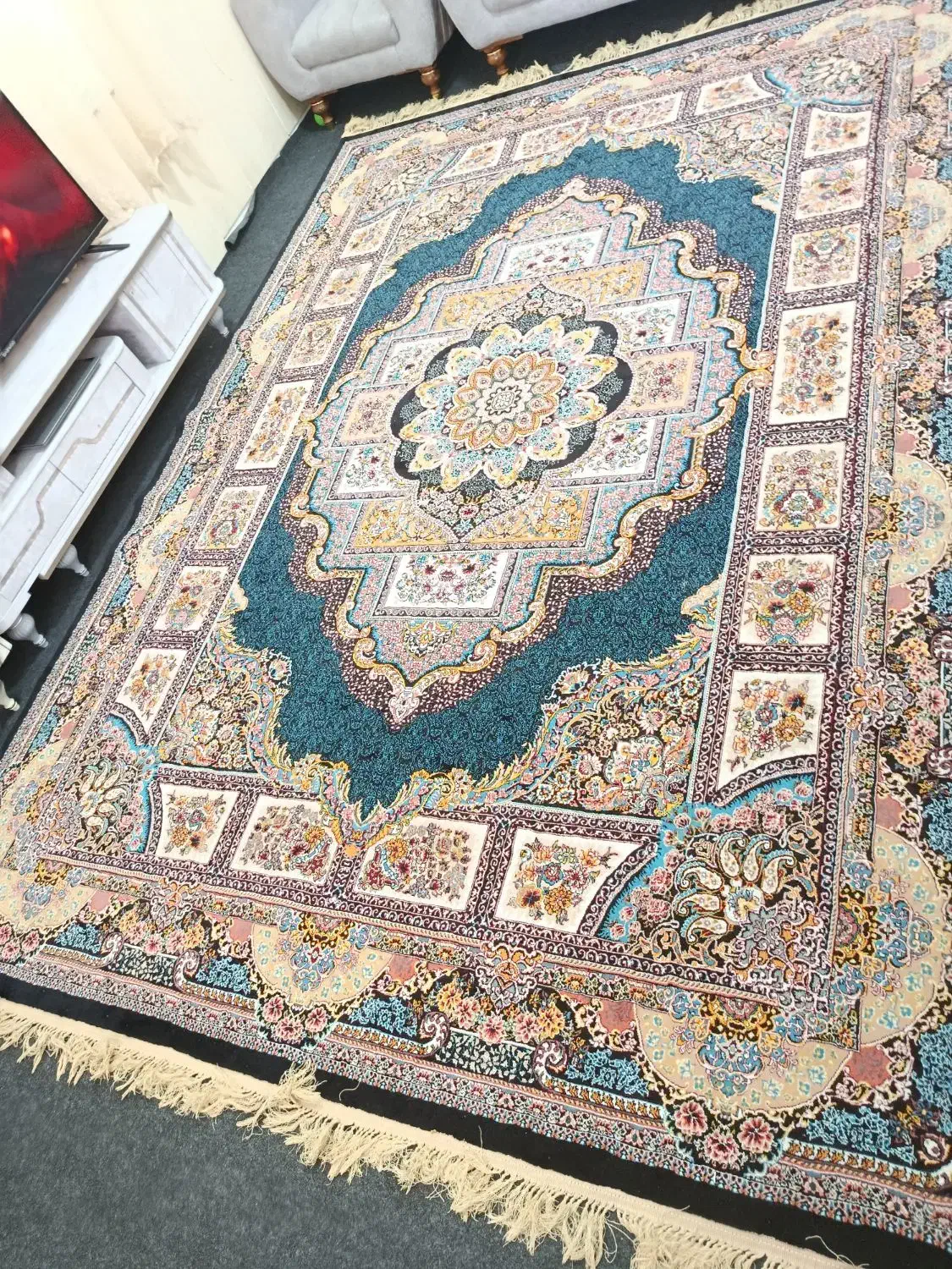 سه عدد فرش نه متری|فرش|دامغان, |دیوار