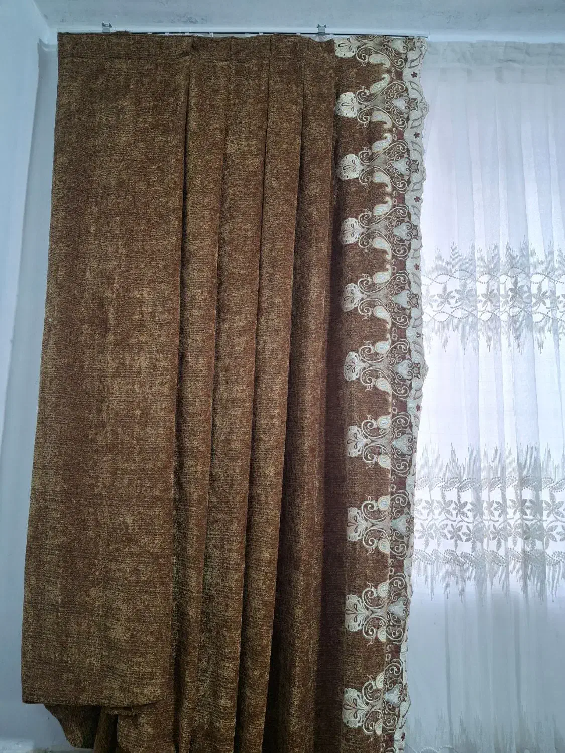 دستک پرده مخمل|پرده، رانر، رومیزی|تربت جام, شهرک آزادگان|دیوار