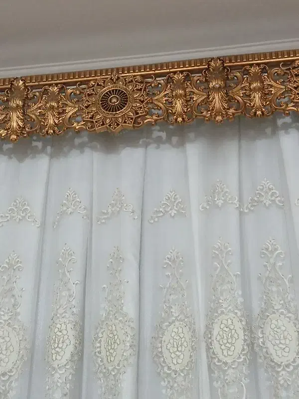 پرده حریر گلدوزی شده ترکی|پرده، رانر، رومیزی|بندرعباس, |دیوار