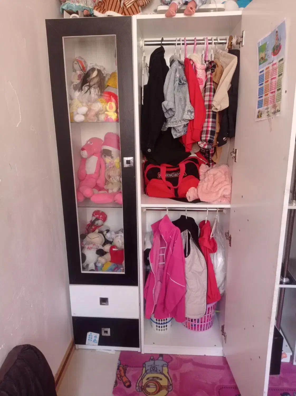 کمد کودک|جاکفشی، کمد، دراور|کاشان, امیرکبیر|دیوار