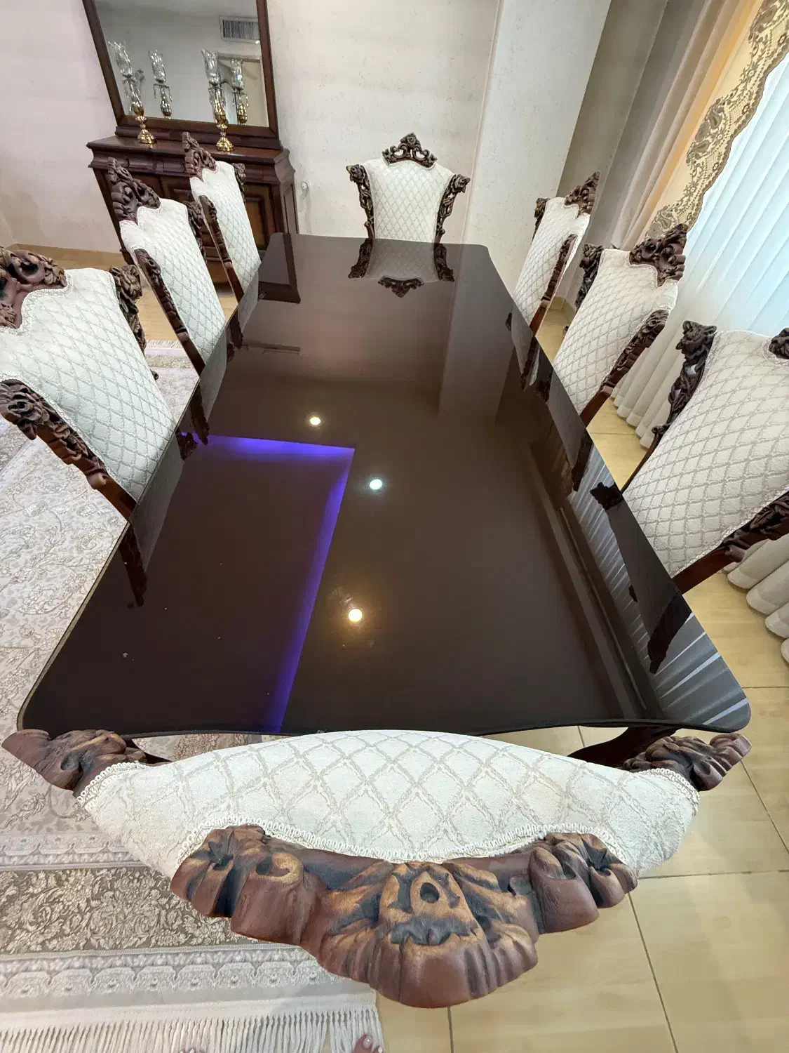 مبل با ناهار خوری ۸ نفره در حد نو|مبلمان خانگی و میز عسلی|محمدشهر, محمدشهر|دیوار