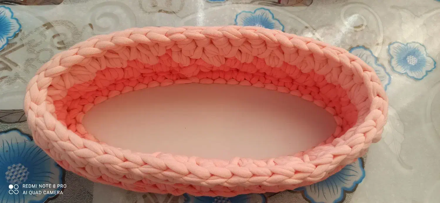 سبد تریکو بافته شده از تریکو درجه یک|لوازم خیاطی و بافتنی|سلماس, |دیوار