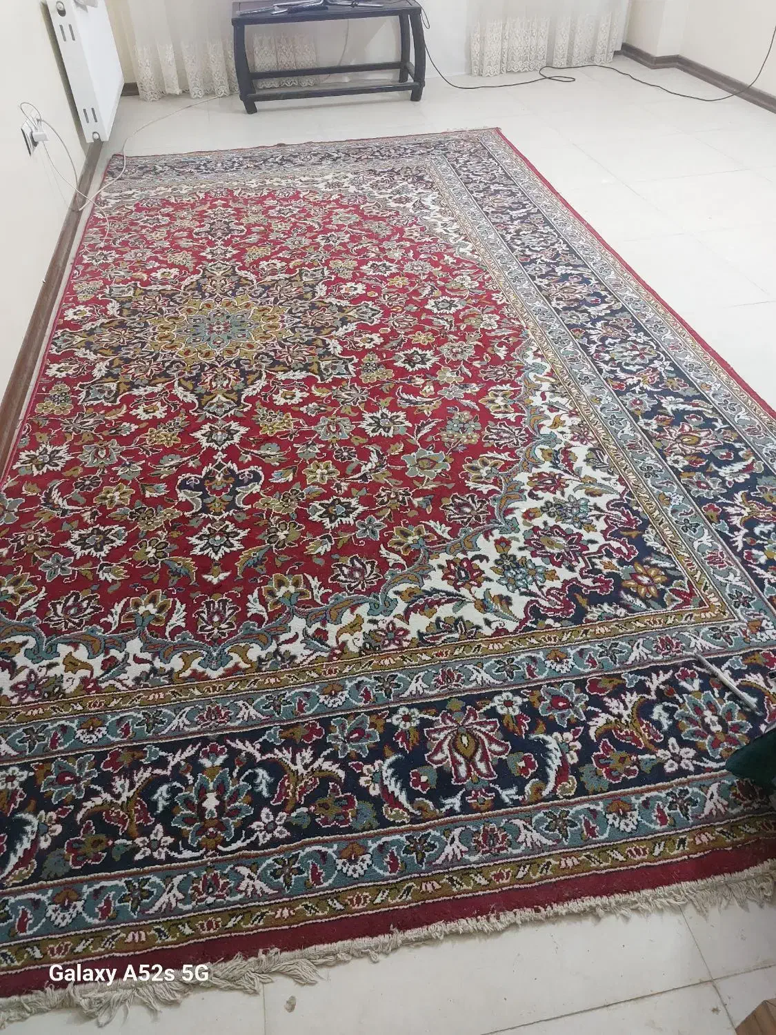 قالی ۹متری و قالیچه حاشیه کارکرده|فرش|اصفهان, لیمجیر|دیوار