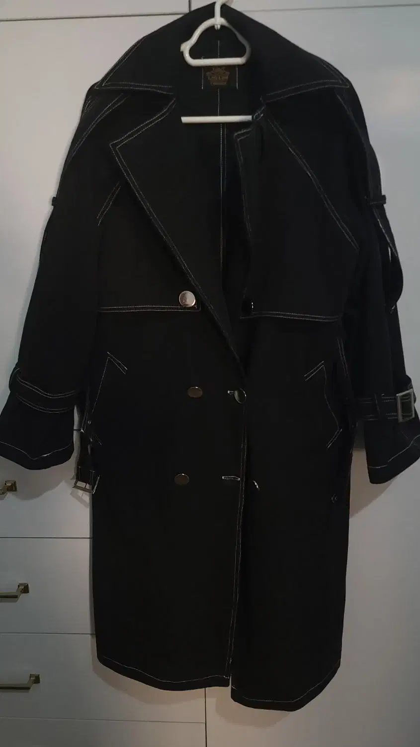 پالتو پاییزه زغالی رنگ سایز ۴۲ و ۴۴|لباس|پاوه, |دیوار