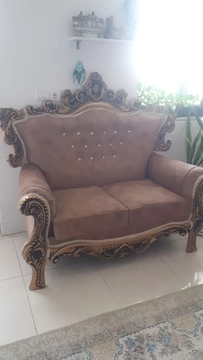 مبل ۷نفره سلطنتی درحدنو با پارچه مسکو|مبلمان خانگی و میز عسلی|بندر ماهشهر, |دیوار