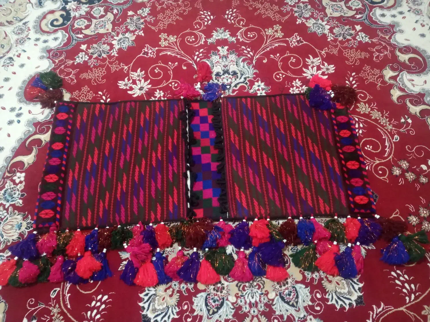 خورجین موتور|گلیم، جاجیم، گبه|برازجان, |دیوار