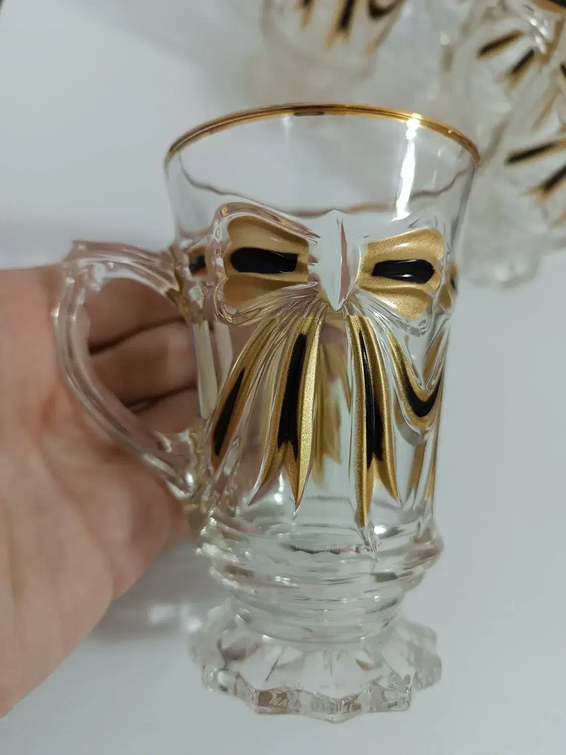 استکان ۶ تایی طلا کوب|ظروف سرو و پذیرایی|مهاباد (آذربایجان غربی), |دیوار