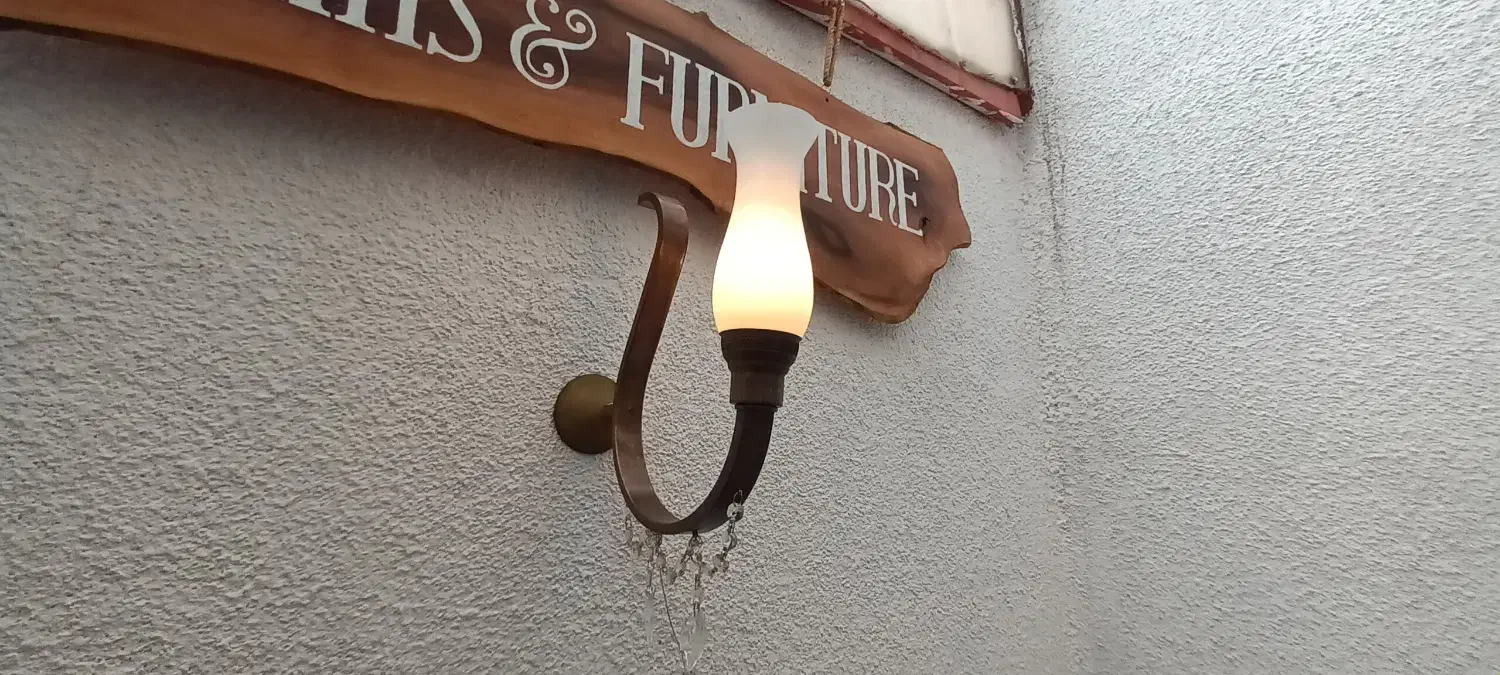 چراغ دیواری برنجی|لوستر و چراغ آویز|پردیس, فاز ۲|دیوار