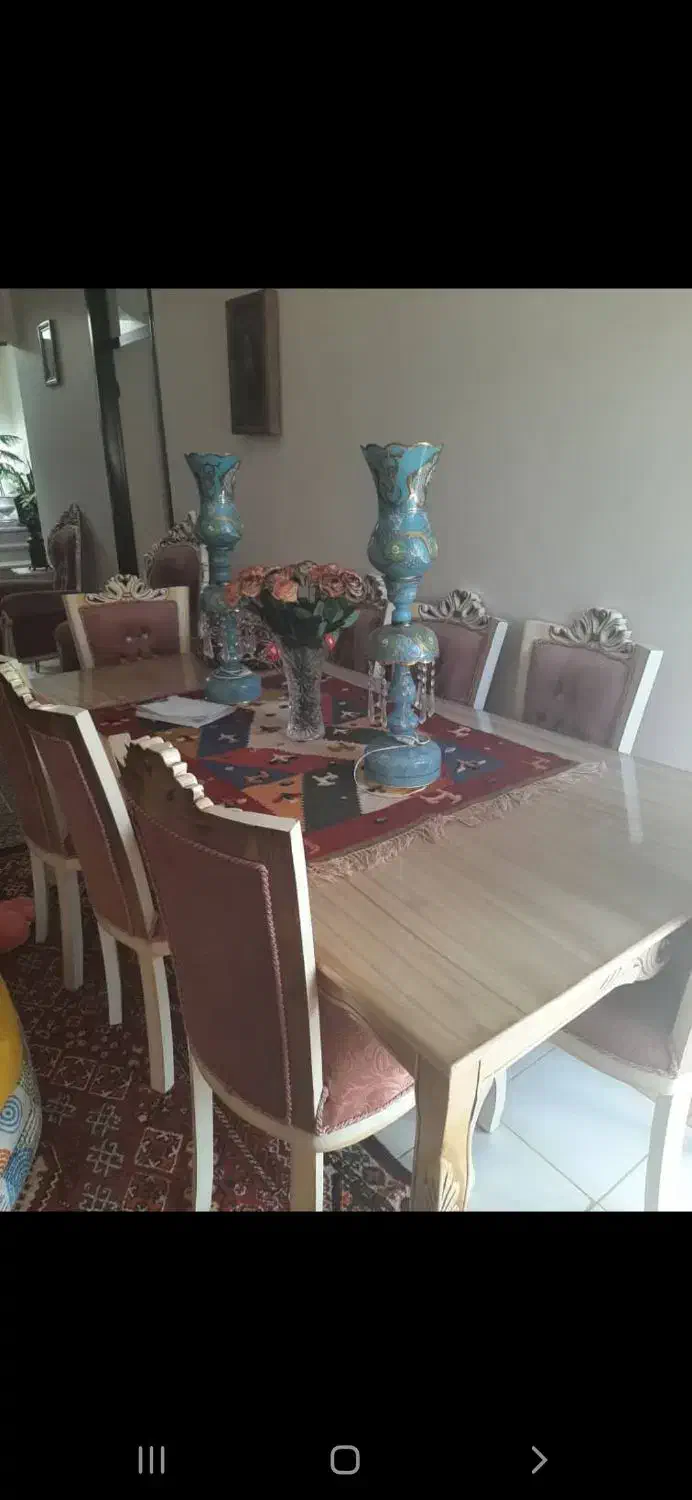 مبل ۹نفره و میز ناهار خوری ۸ نفره|مبلمان خانگی و میز عسلی|صدرا-فارس, فاز ۲|دیوار