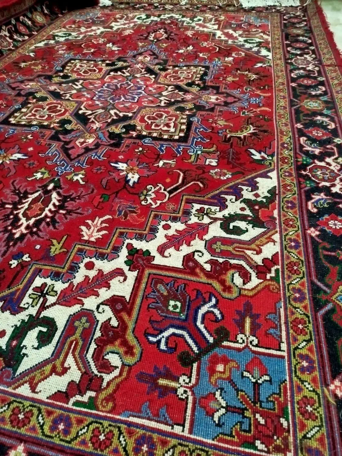 یک جفت فرش 6متری نقشه هریس درجه یک|فرش|هریس, |دیوار