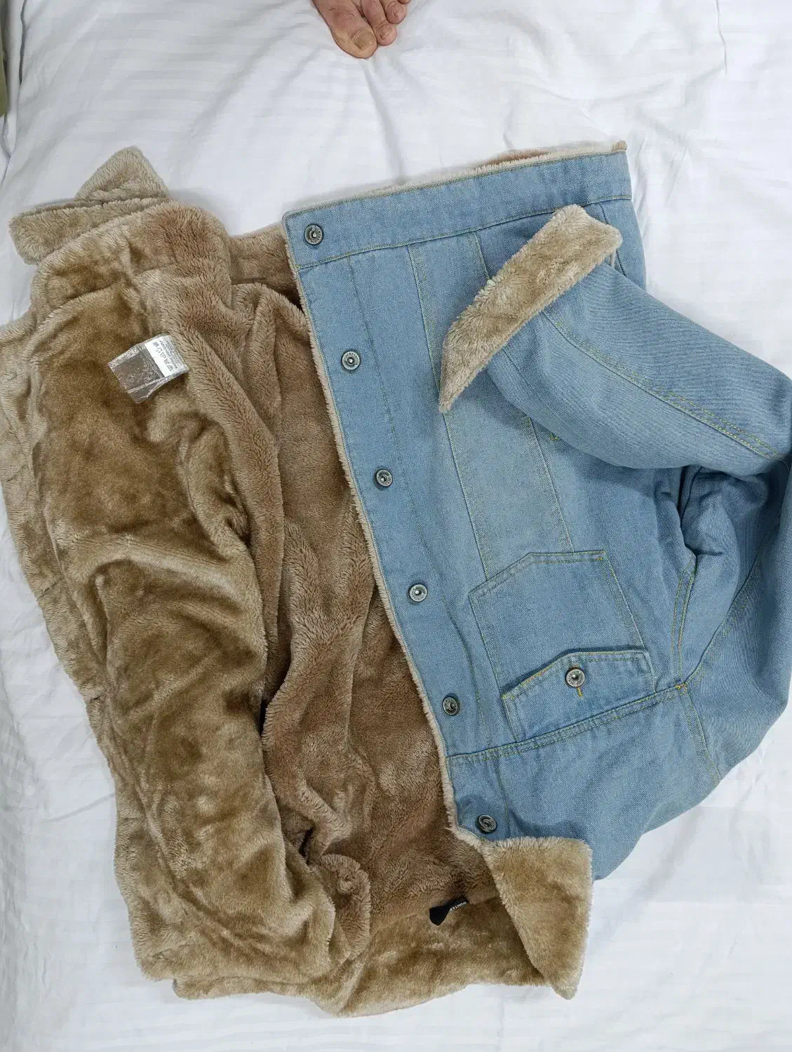 کت جین برفی تمام خز سایز XL کاملاً نو|لباس|اوز, |دیوار