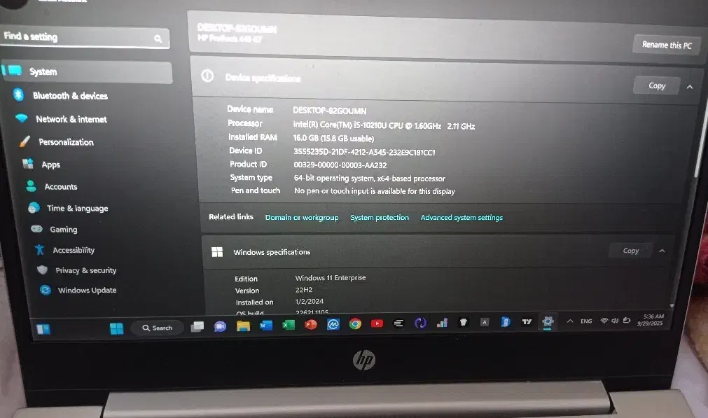 لپتاب hp probook 440 G7|رایانه همراه|خوی, |دیوار