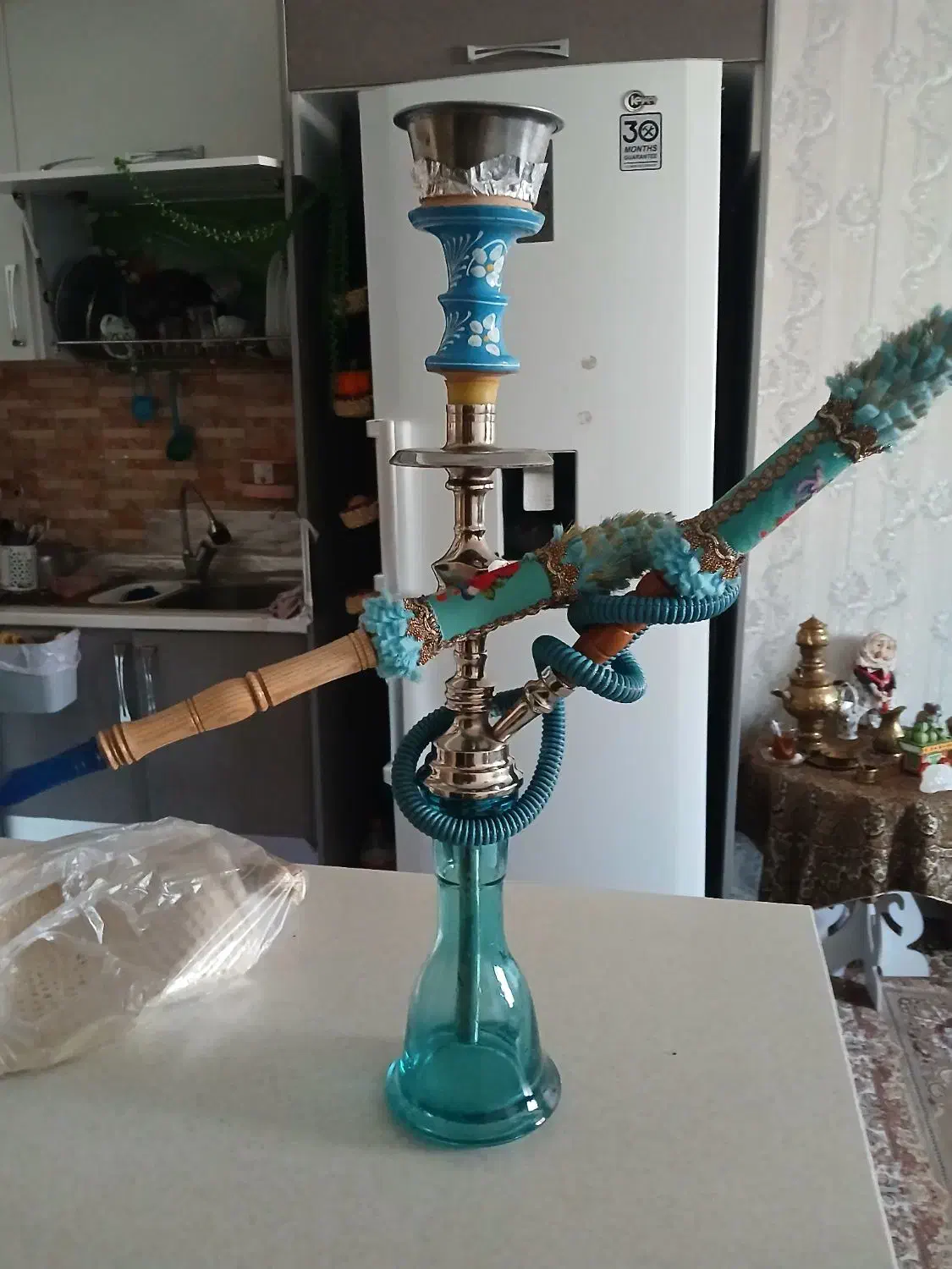 قلیون برنجی|صنایع دستی و سایر لوازم تزئینی|باقرشهر, |دیوار