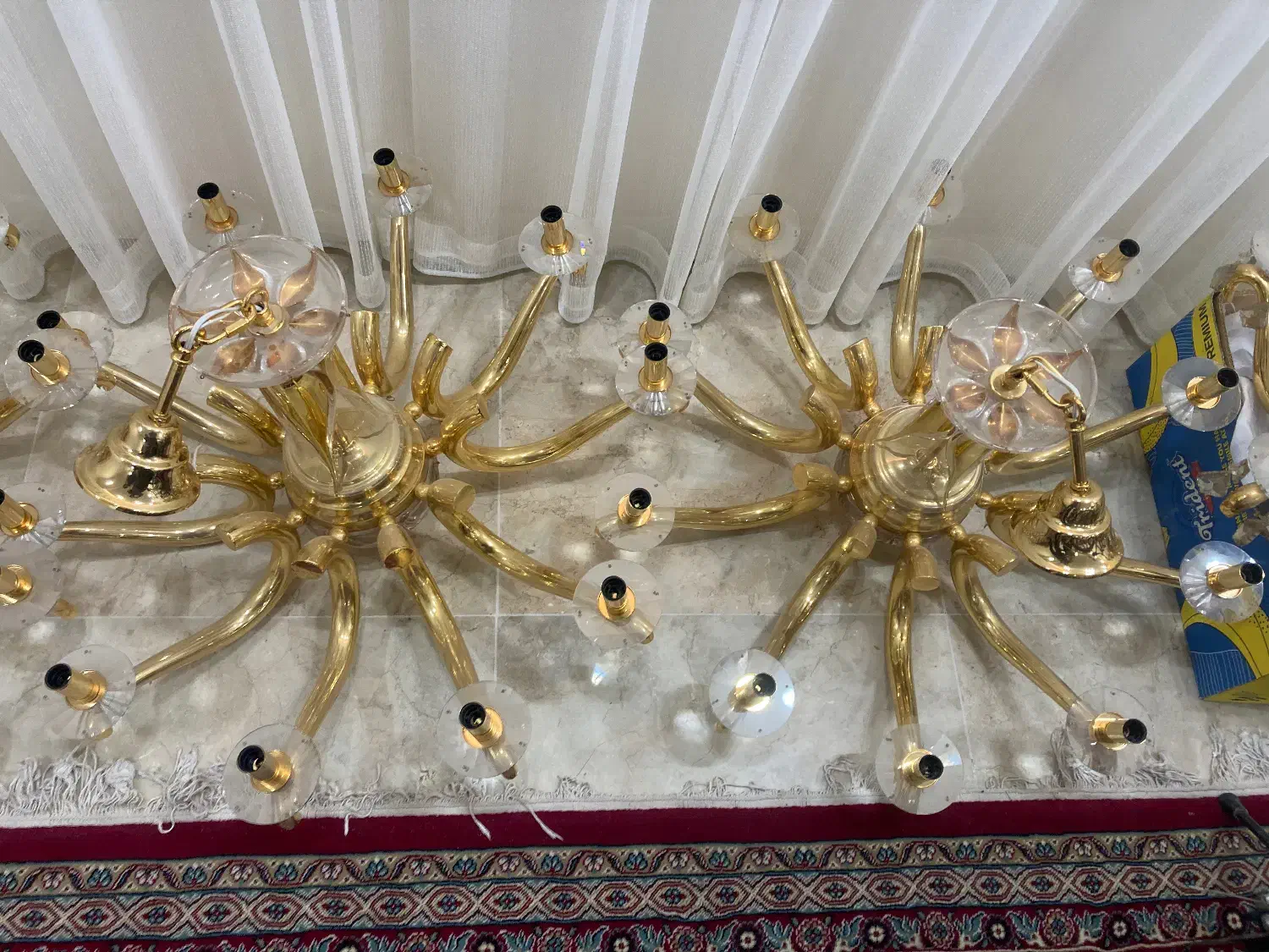 لوستر آب طلا|لوستر و چراغ آویز|یزد, |دیوار
