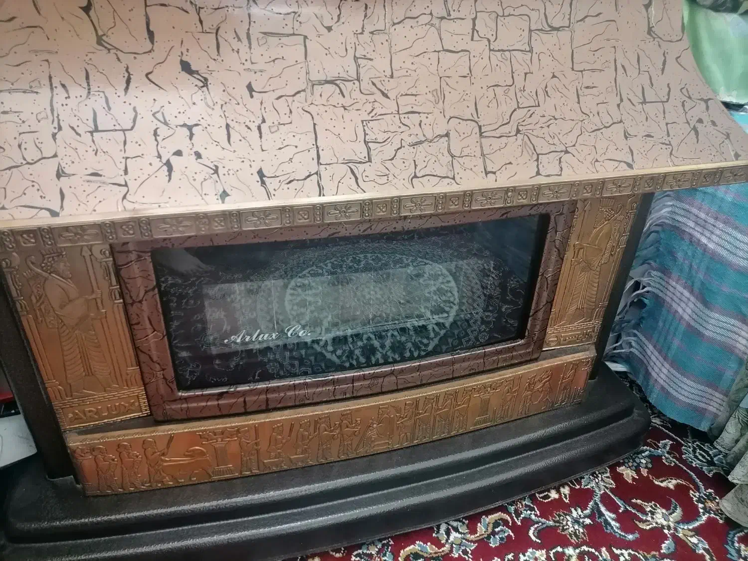 بخاری سایز بزرگ طرح شومینه|بخاری، هیتر، شومینه|اصفهان, گرکان|دیوار