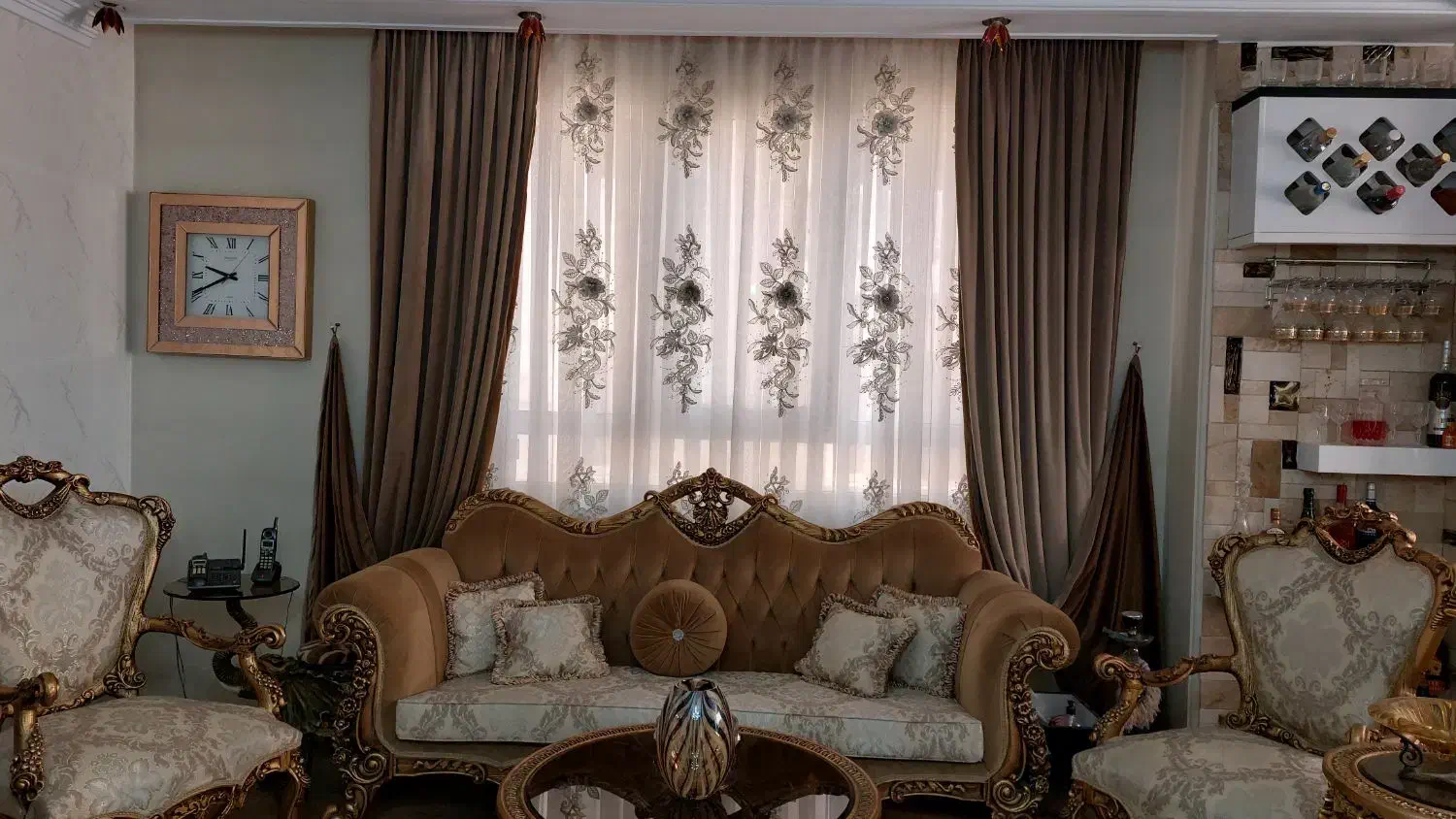 پرده فلت پارچه ترک نونوبا|پرده، رانر، رومیزی|تهران, مجیدیه|دیوار