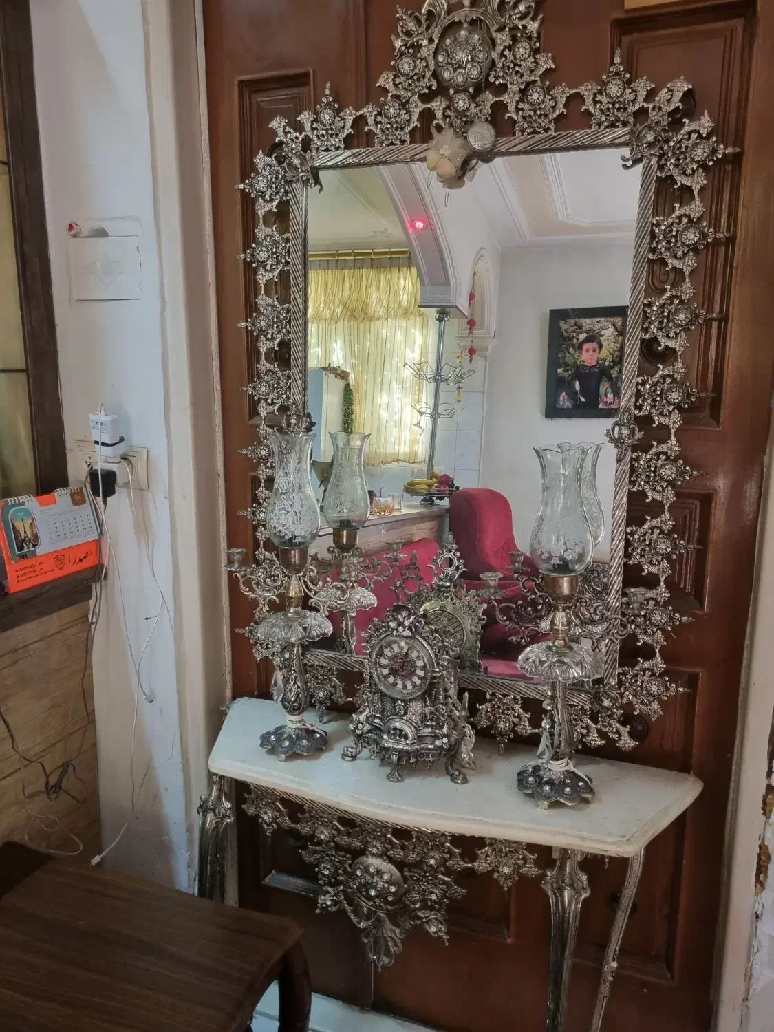 آیینه شمعدان و ساعت  برنجی|صنایع دستی و سایر لوازم تزئینی|ورامین, ورامین|دیوار