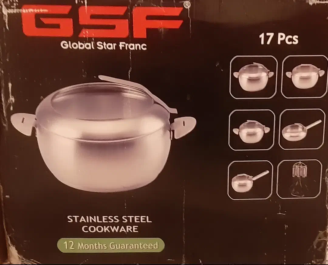 سرویس قابلمه استیل کف چدن برند GSF|ظروف پخت‌وپز|تهران, آشتیانی|دیوار