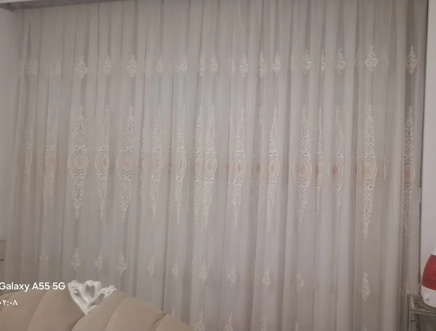 پرده حریر|پرده، رانر، رومیزی|مبارکه, |دیوار