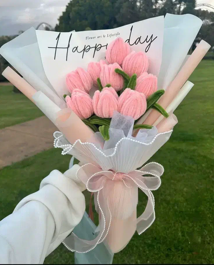 دسته گل روبانی و پیپ پاکن جاودان|گل مصنوعی|اردبیل, |دیوار