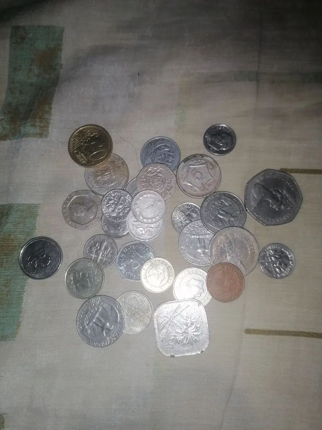 تعدادی سکه قدیمی کلکسیونی آمریکایی وایرانی|کلکسیون سکه، تمبر، اسکناس|یزد, |دیوار