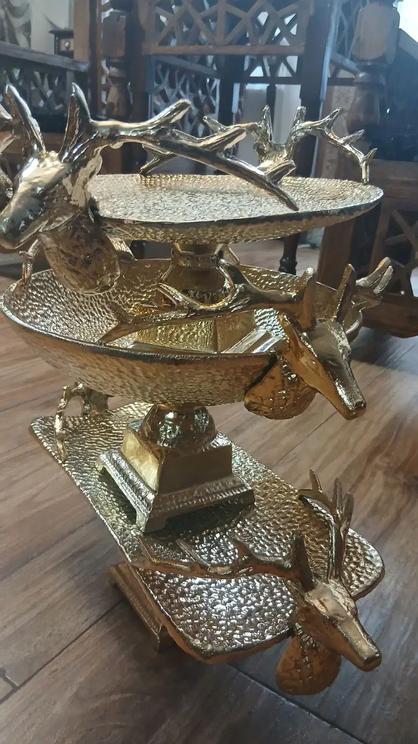 سرویس گوزن فلزی ابکاری|کلکسیون اشیاء عتیقه|سبزوار, کاشفی شمالی (دادگستری)|دیوار