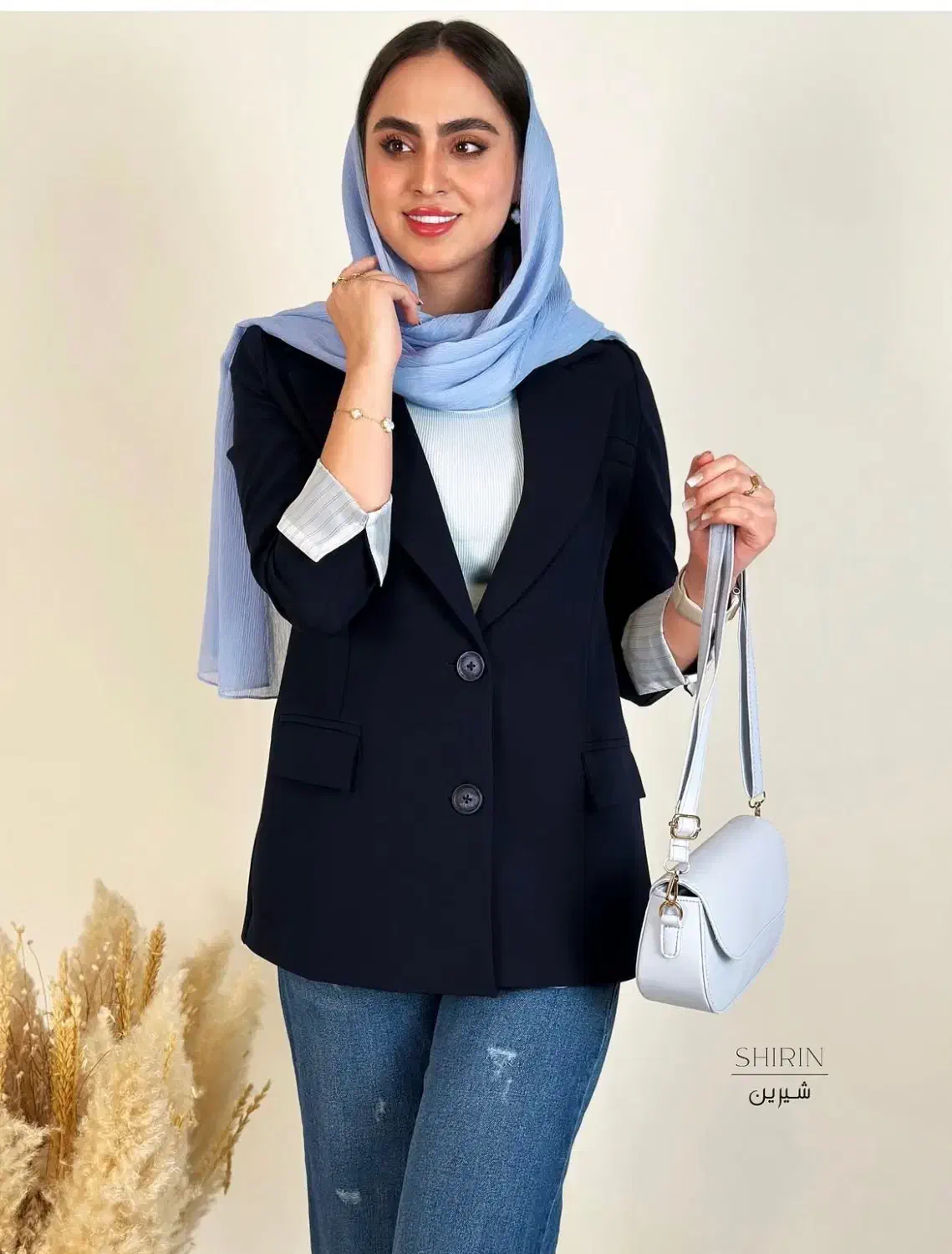 کت کرپ استر دار رنگ سورمه ای سایز ۱|لباس|نوشهر, |دیوار