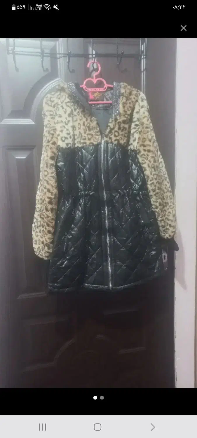 کاپشن دخترانه پلنگی|لباس|بروجرد, |دیوار