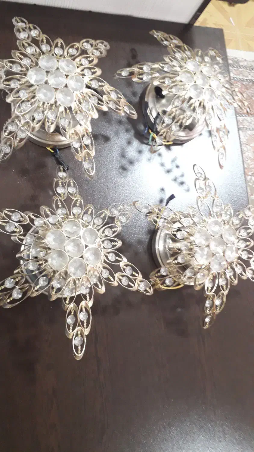 لوستر سقفی سه شعله|لوستر و چراغ آویز|کرمانشاه, |دیوار