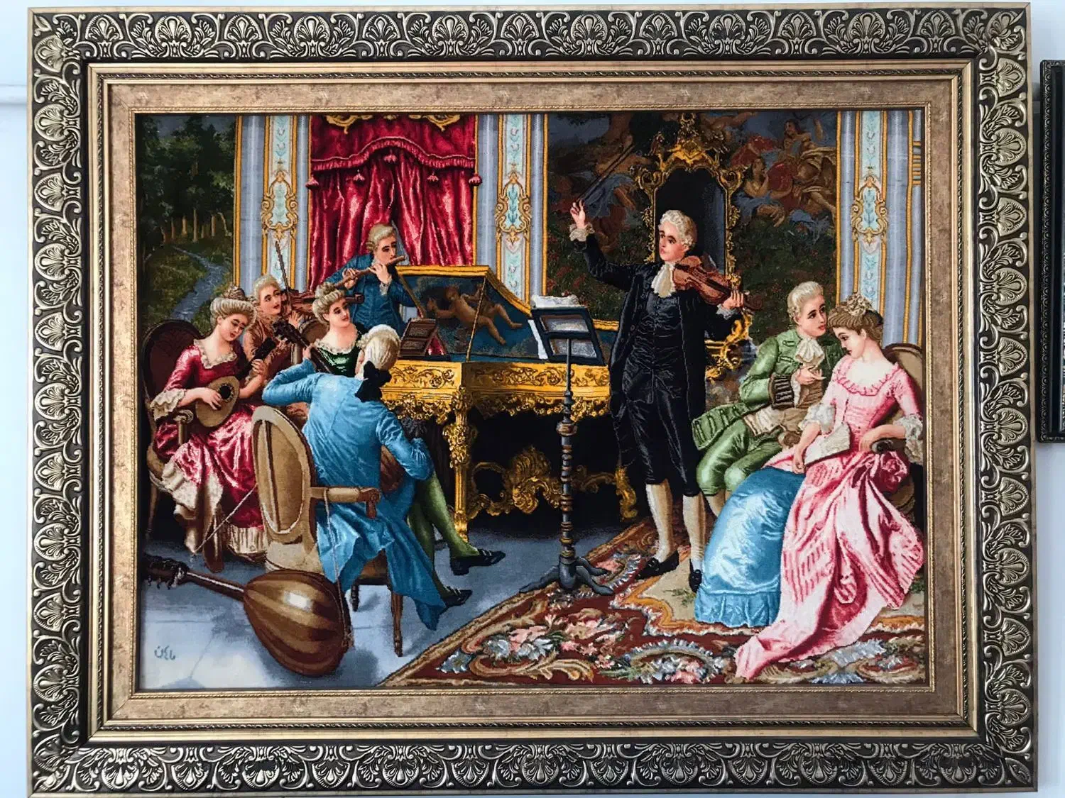 تابلو فرش دستباف ابریشم شاعرجوان|تابلو فرش|شیراز, قدوسی شرقی|دیوار