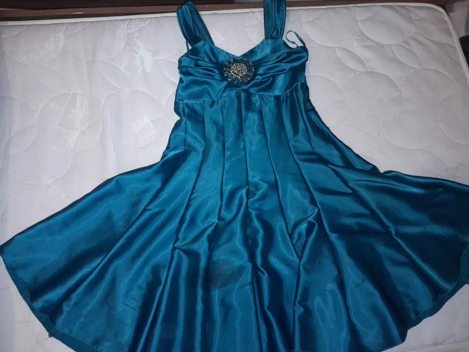 پیراهن مجلسی پرنسسی رنگ آبی فیروزه ای|لباس|اهر, |دیوار