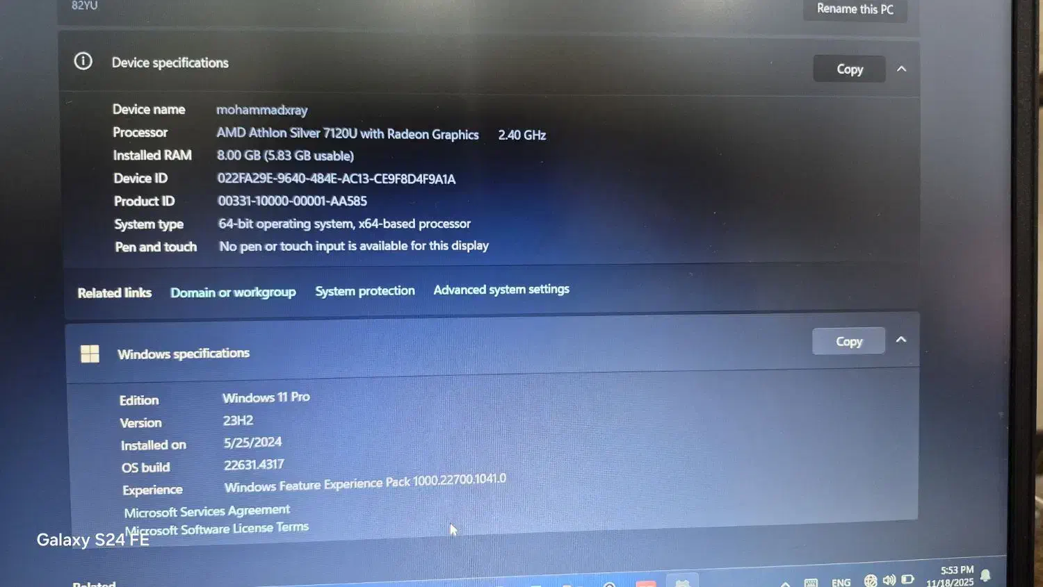 لپ تاپ لنوو V15g4AMN|رایانه همراه|تهران, طرشت|دیوار