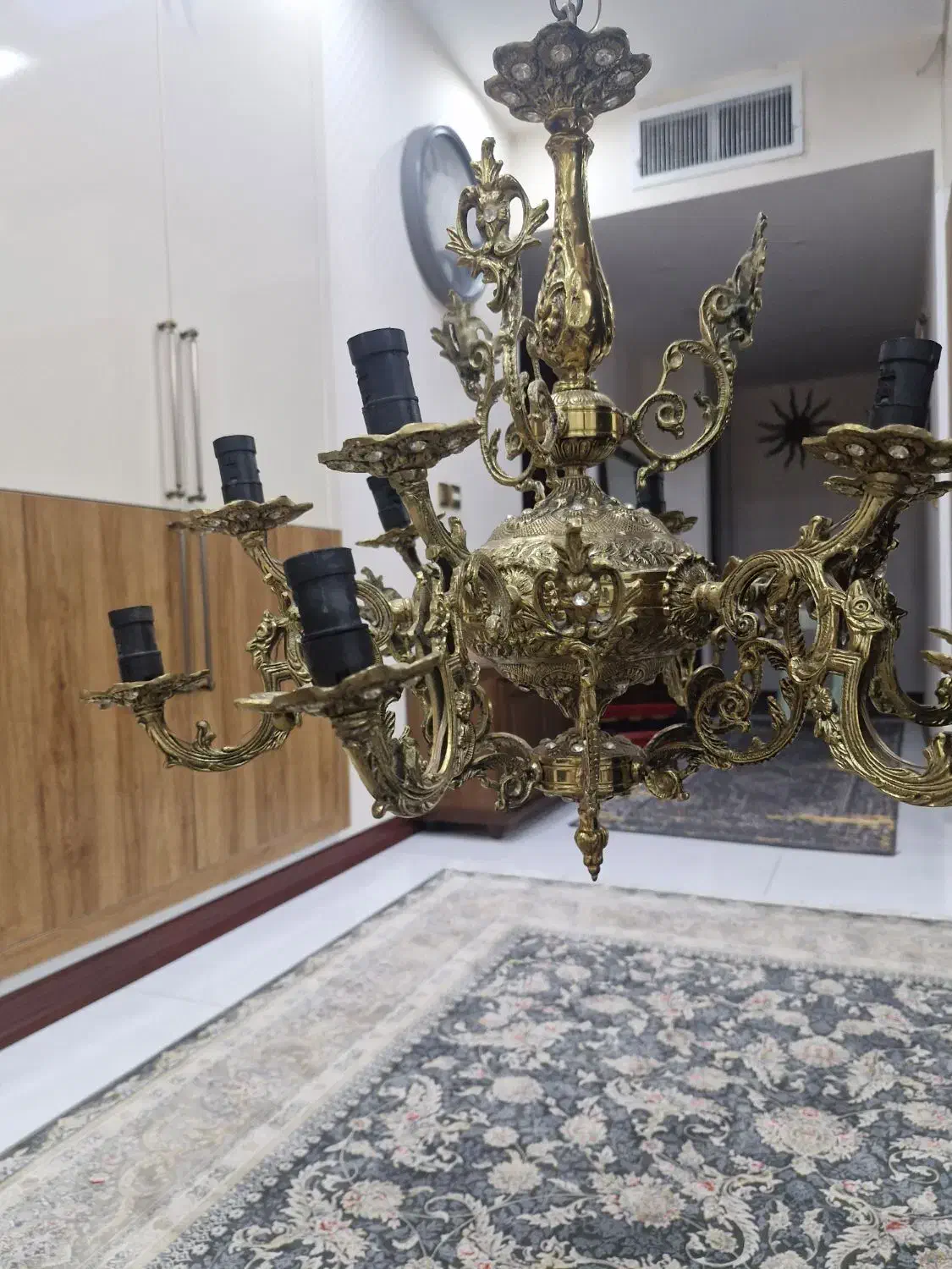 لوستر برنجی|لوستر و چراغ آویز|پرند, فاز ۳|دیوار