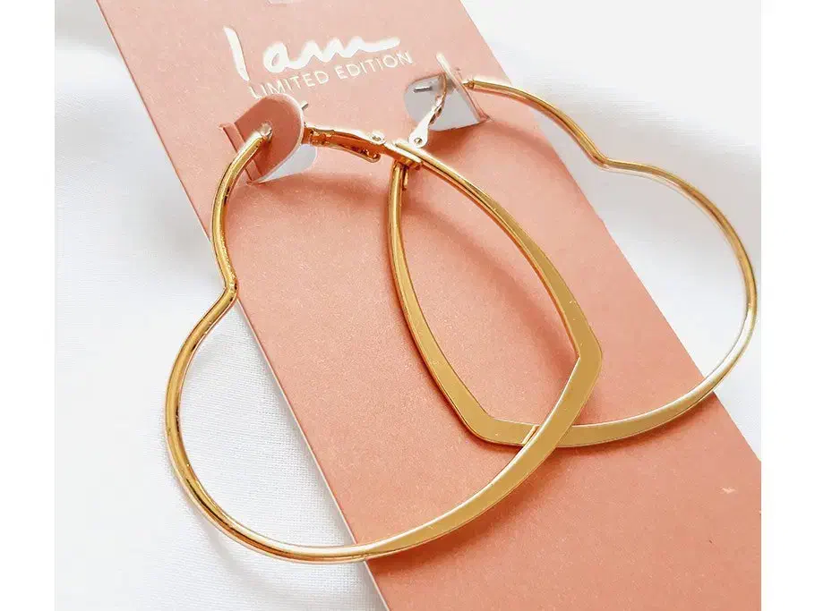 گوشواره تمام حلقه ای قلب طلایی مینیمال|بدلیجات|اراک, |دیوار