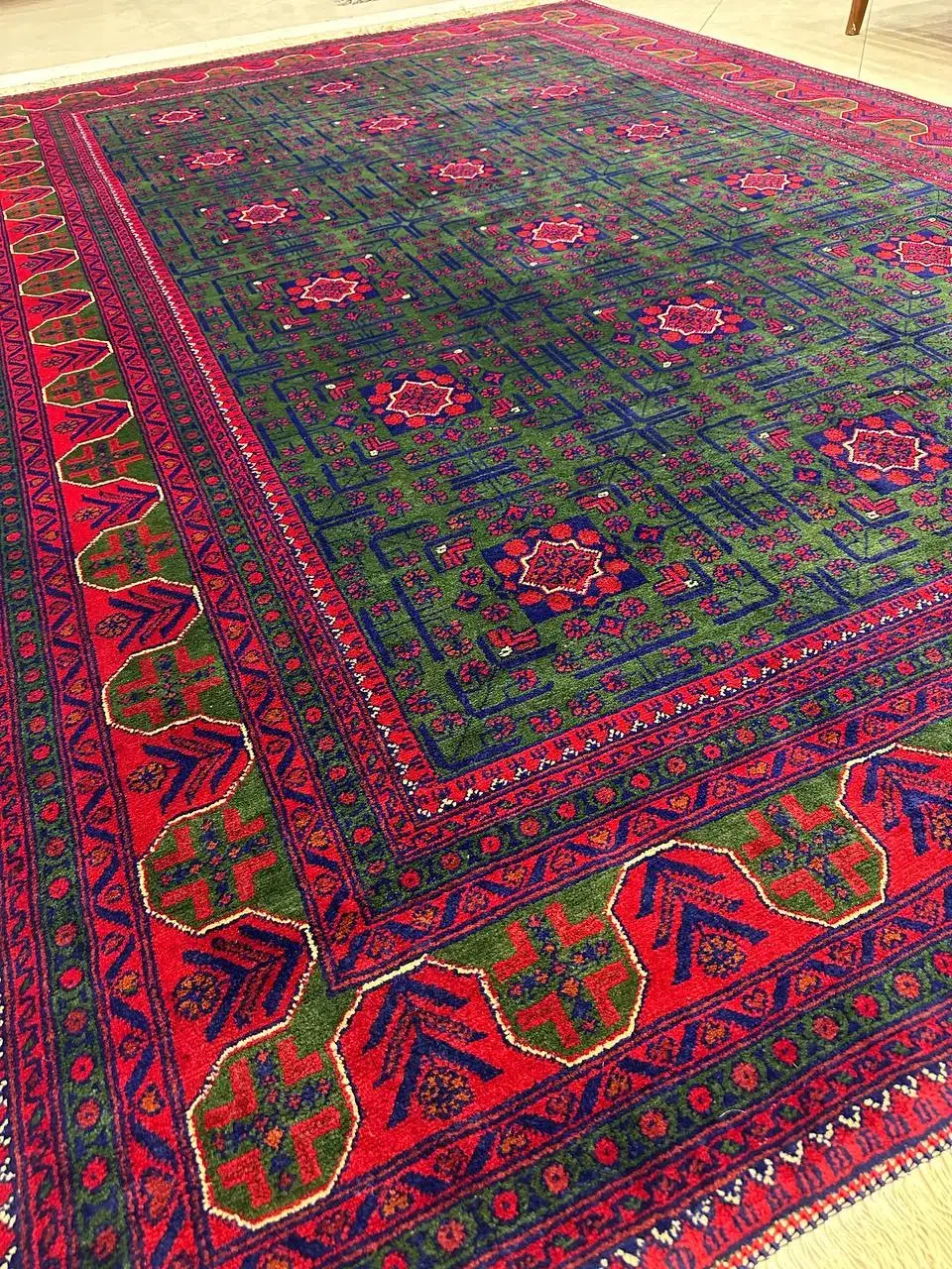 فرش دستباف ۶متری کرک نقش بخارایی|فرش|مشهد, راهنمایی|دیوار