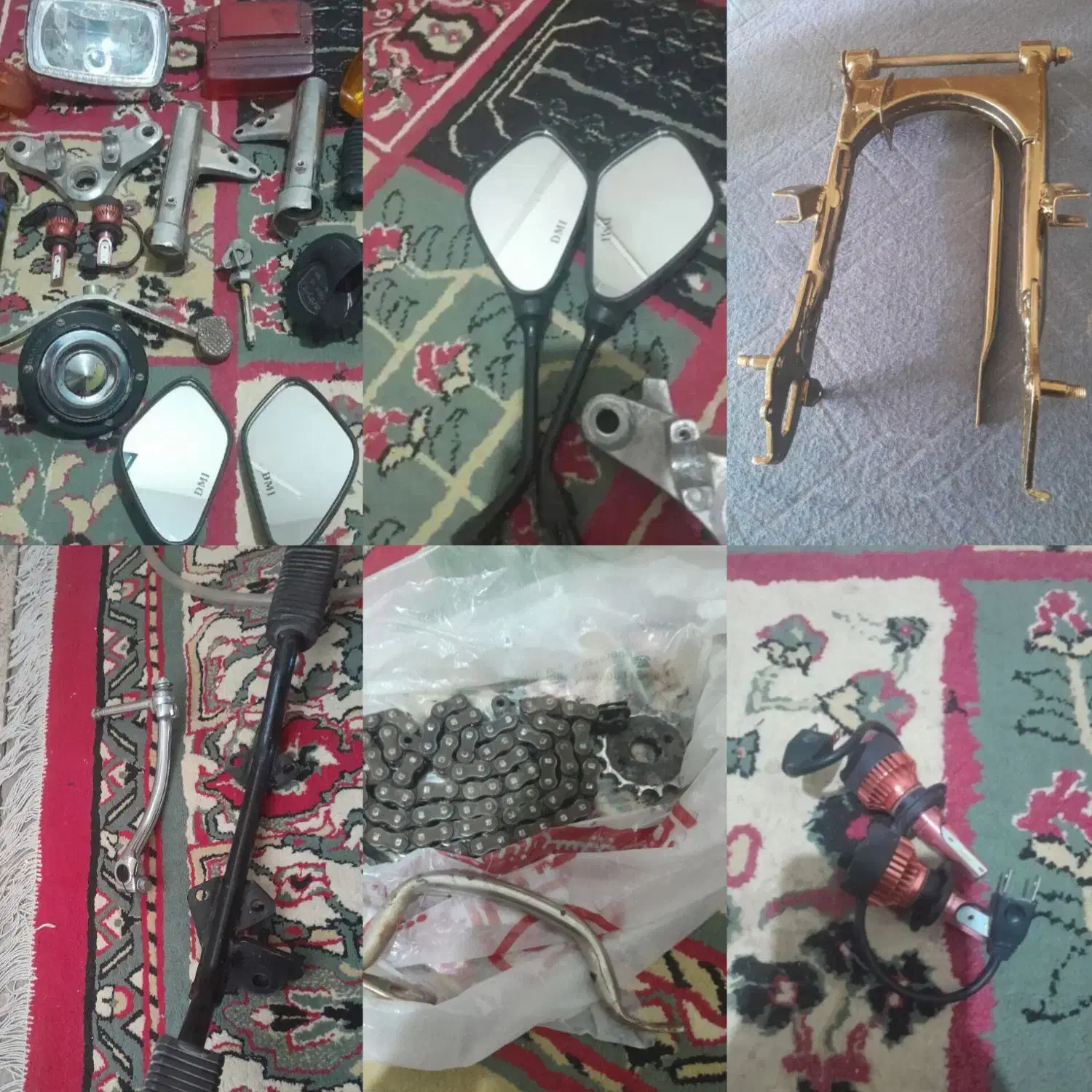 لوازم مصرفی هوندا ۱۲۵ آینه کلیک و ی جفت هدلایت|قطعات یدکی و لوازم جانبی|اصفهان, پوریای ولی|دیوار