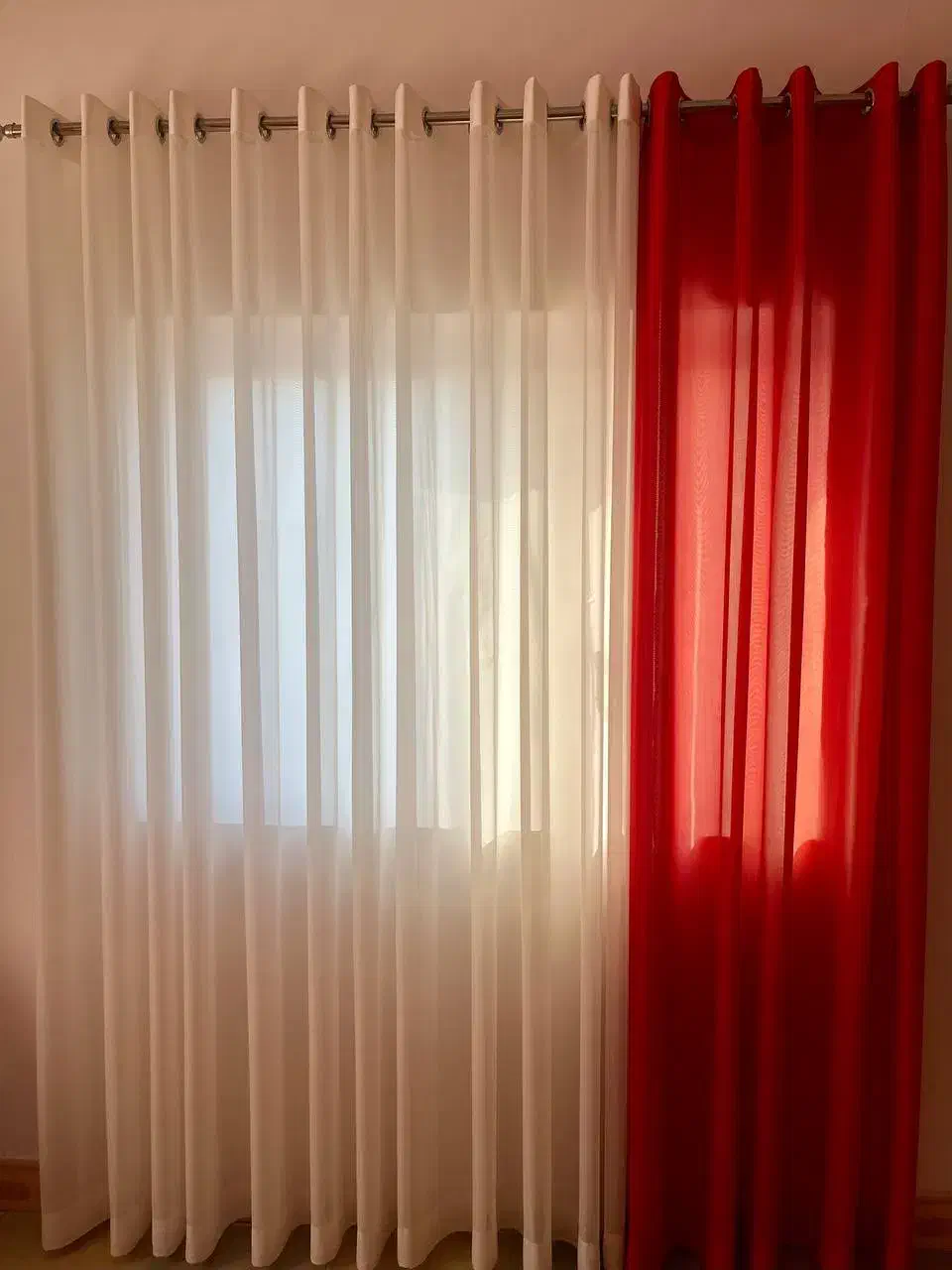 پرده پانچی حریر|پرده، رانر، رومیزی|سرخرود, |دیوار