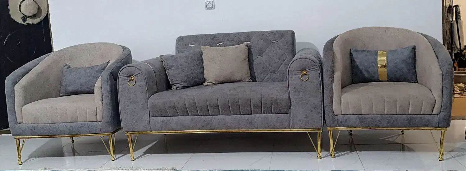 مبل ۷نفره پاناما همراه عسلی|مبلمان خانگی و میز عسلی|هشتگرد, هشتگرد قدیم|دیوار