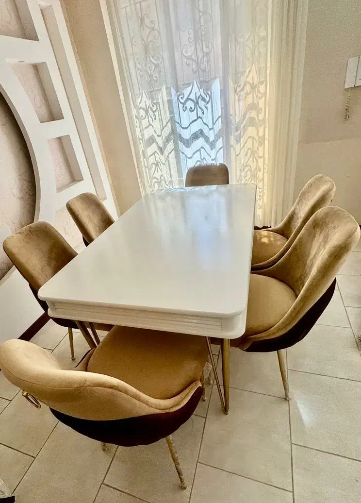 میز ناهار خوری ۶ نفره مینمال و شیک|میز و صندلی غذاخوری|شیراز, قدوسی شرقی|دیوار