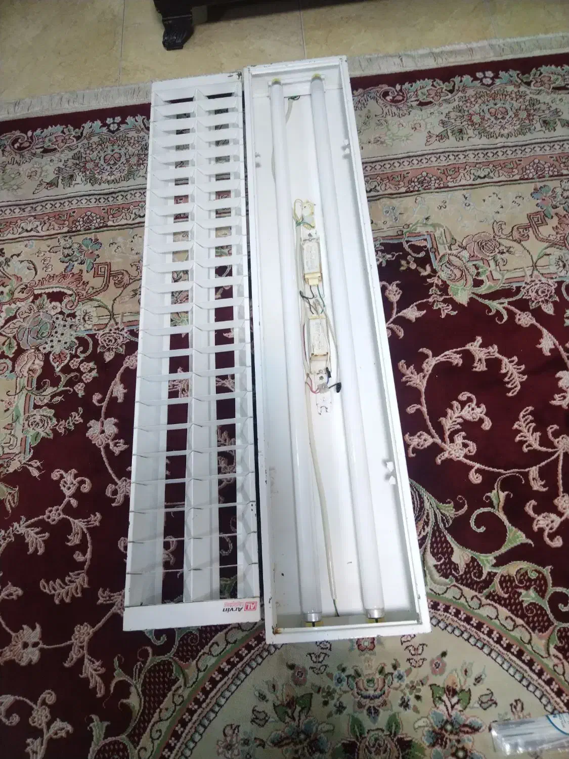 قاب مهتابی فلزی دوبل همراه بادو لامپ و دو ترانس|لامپ و چراغ|تهران, امیر بهادر|دیوار