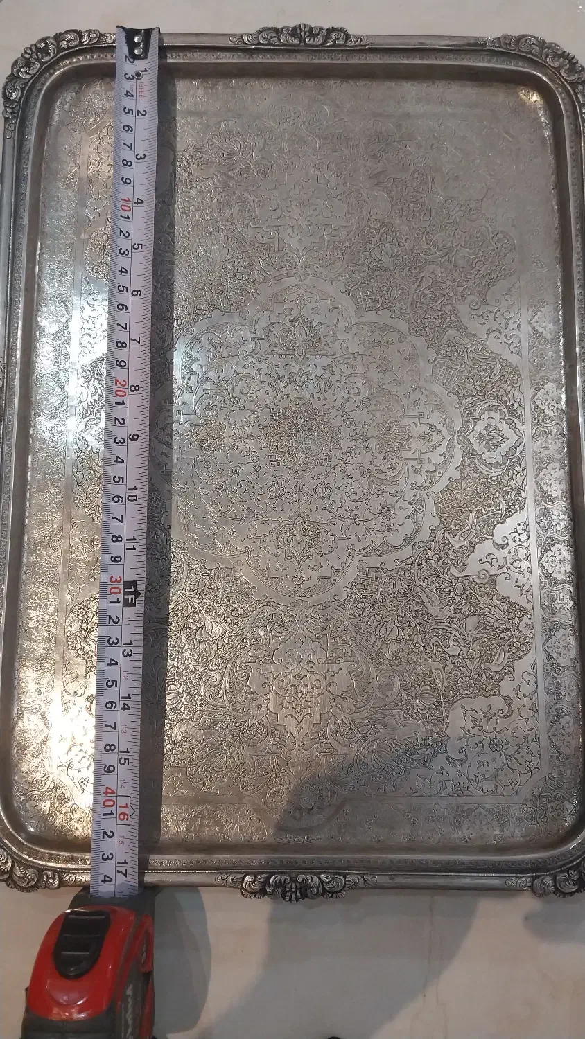 سینی نقره عیار۸۴|کلکسیون اشیاء عتیقه|تهران, خواجه نظام الملک|دیوار