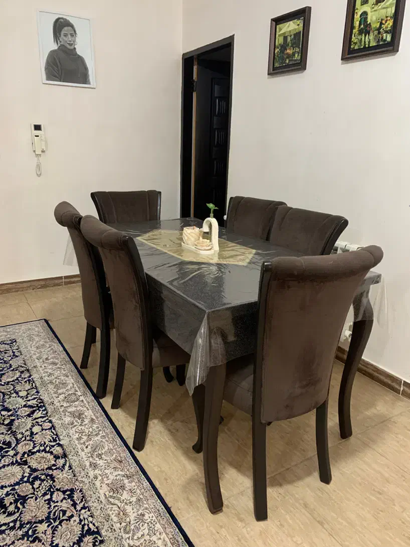 میزنهار خوری ۶نفره|میز و صندلی غذاخوری|رشت, آب و برق|دیوار