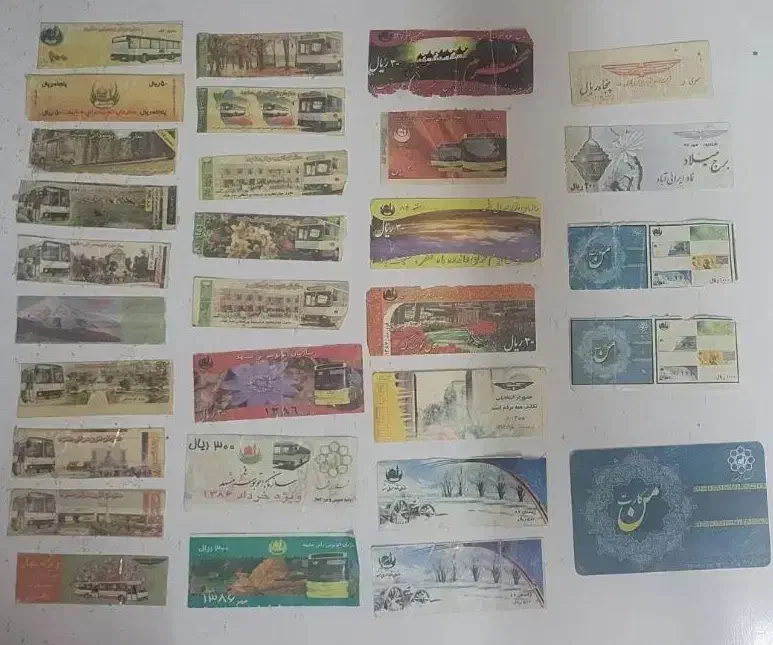 بلیط اتوبوس کلکسیونی|کلکسیون سکه، تمبر، اسکناس|مشهد, ایثار|دیوار
