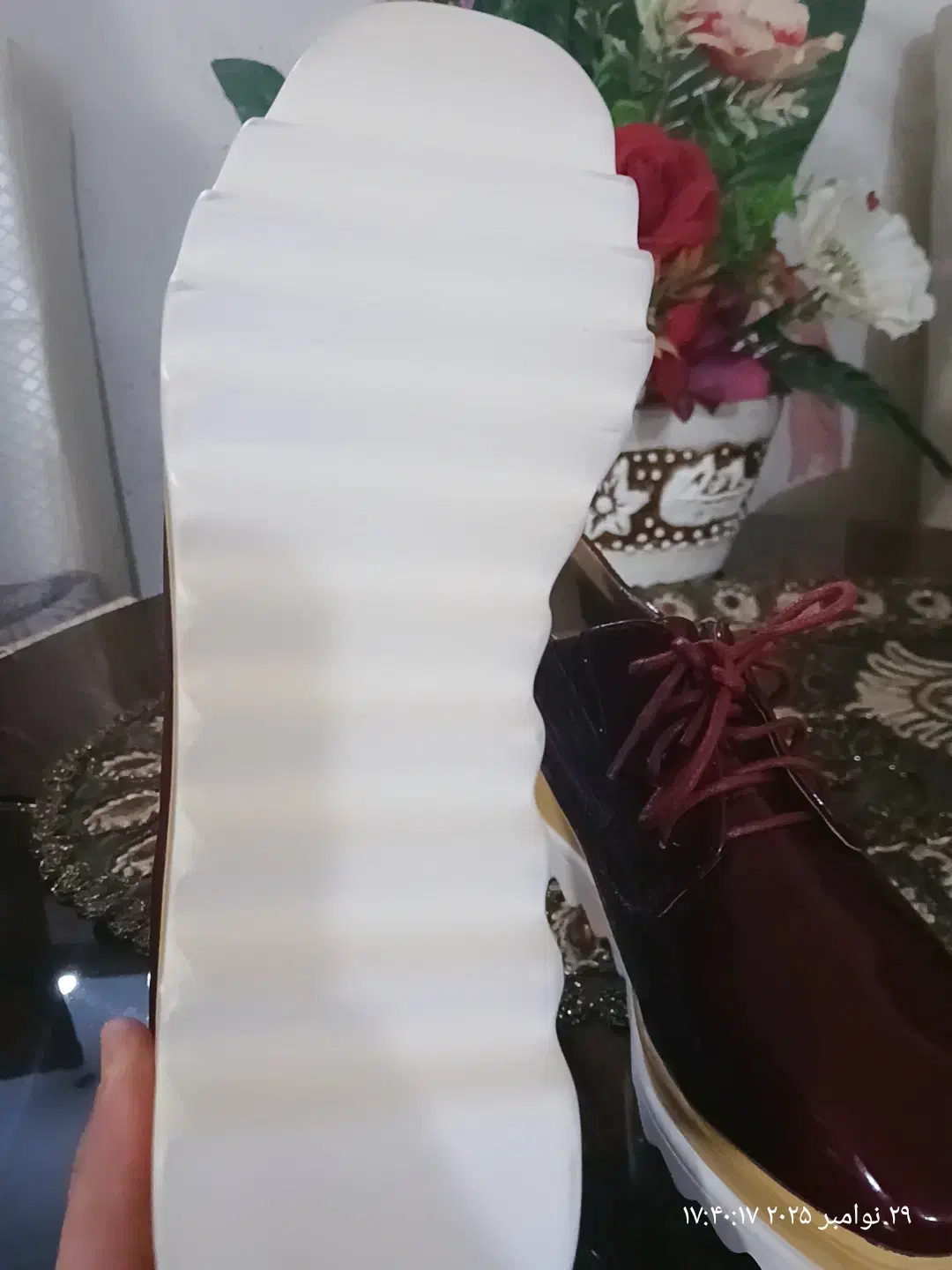 کفش زرشکی مجلسی شیک نو|کیف، کفش، کمربند|تربت‌حیدریه, مسجد جامع|دیوار